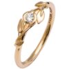 Leaves Engagement Ring Yellow Gold and Diamond